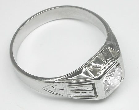 0.50ct Diamond 18k Gold Men's Ring