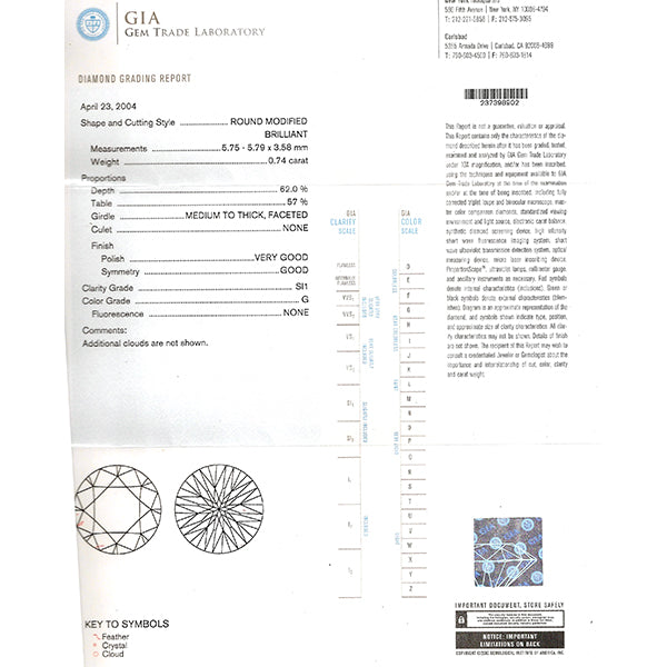 0.74ct Diamond Gold Anniversary Ring