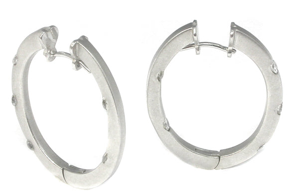 0.80ct Diamond Hoops Earrings