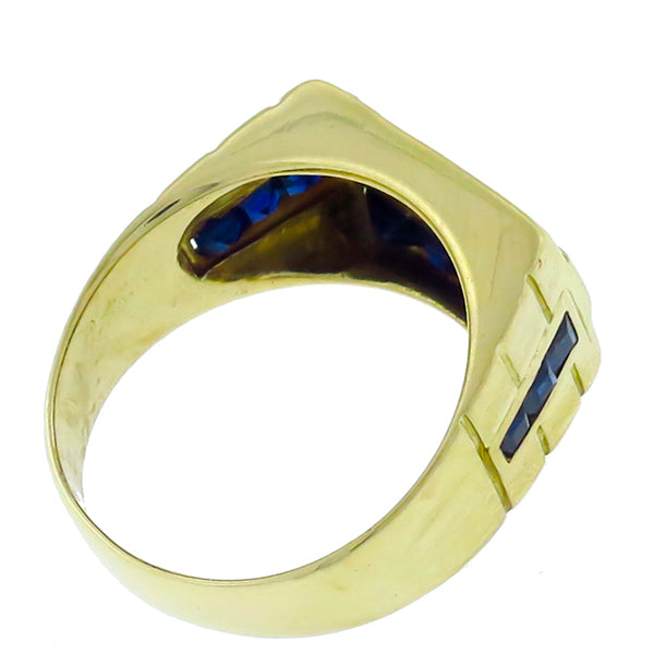 0.80ct Sapphire 0.60ct Diamond Gold Ring