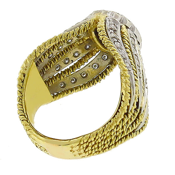 1.00ct Diamond Cluster Gold Ring