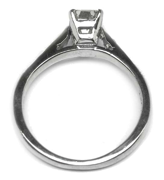 1.01ct Emerald Cut Diamond Platinum Engagement Ring