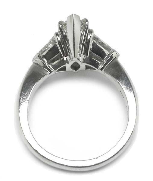 1.01ct Marquise Cut Diamond Platinum Engagement Ring