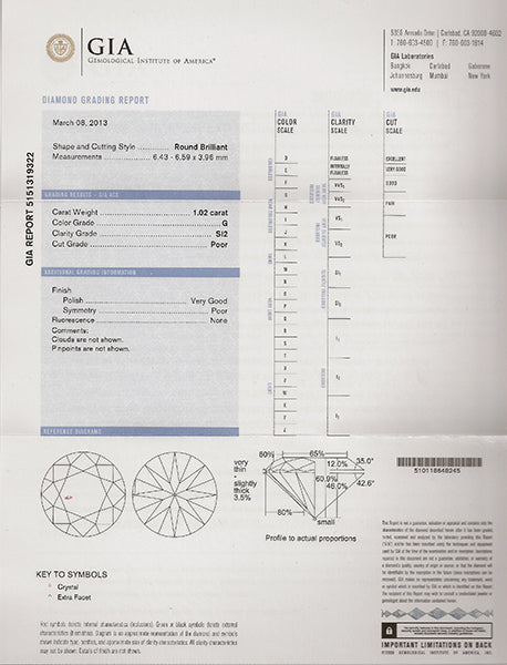 1.02ct Diamond 14k Gold Engagement Ring