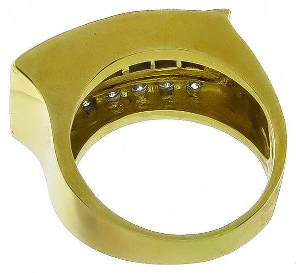 1.10ct Diamond 0.60ct Sapphire Buckle Ring