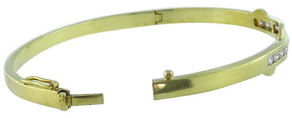 1.10ct Diamond Gold Bangle