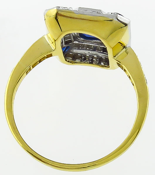 1.23ct Sapphire 0.30ct Diamond Ring