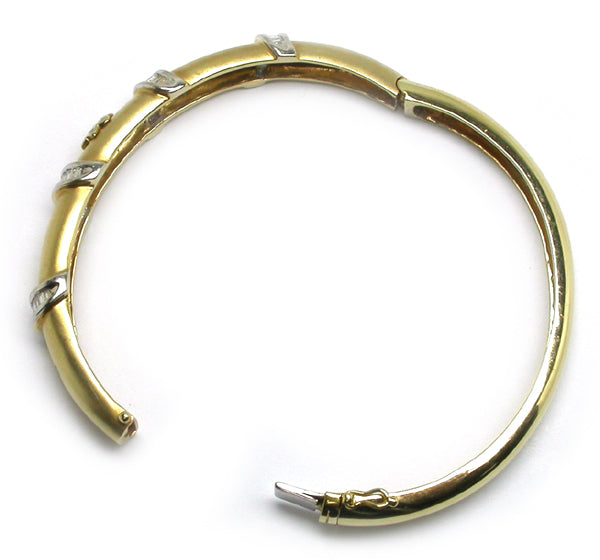 1.50ct Diamond 14k Yellow Gold Bangle
