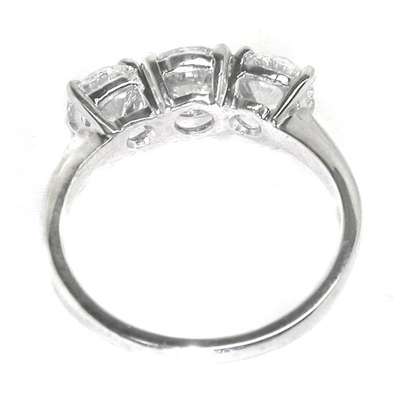 1.60ct 3 Diamond Platinum Ring