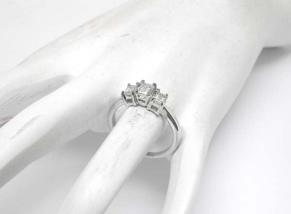 1.60ct Emerald Cut Diamond Engagement 14k White Gold Ring