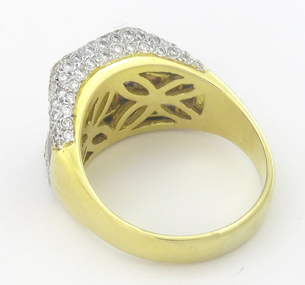 1.65ct Diamond 1.10ct Pink Sapphire 18k Gold Ring