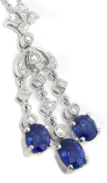 1.65ct Sapphire 0.25ct Diamond Pendant
