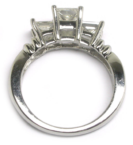 1.69ct Princess Cut Diamond Platinum Engagement Ring