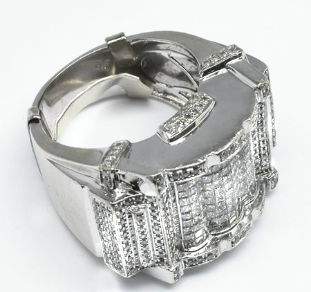 1.70ct Invisible Set Princess Cut Diamond 14k Yellow Gold Ring