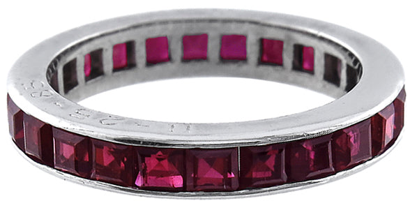 1.75ct Ruby Gold Eternity Wedding Band