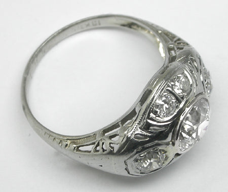 1920s 0.85ct Old Mine Diamond 18k Gold Engagement Ring