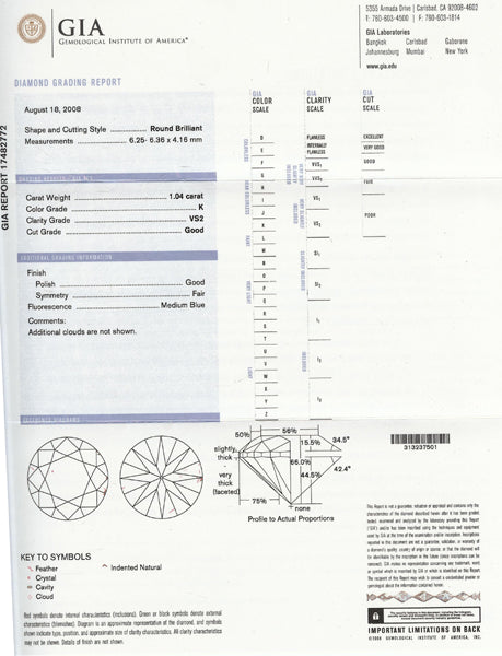 1920s 1.04ct Round Diamond Engagement Ring
