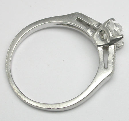 1920s 1.09ct Cushion Cut Diamond Platinum Engagement Ring