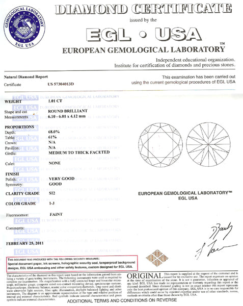 1950s 1.01ct Brilliant Diamond Platinum Engagement Ring