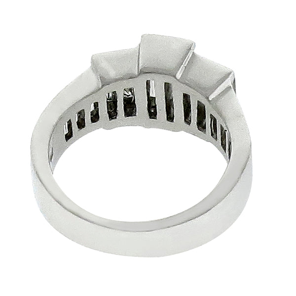 1950s 2.00ct Straight Baguette Cut Diamond Platinum Ring