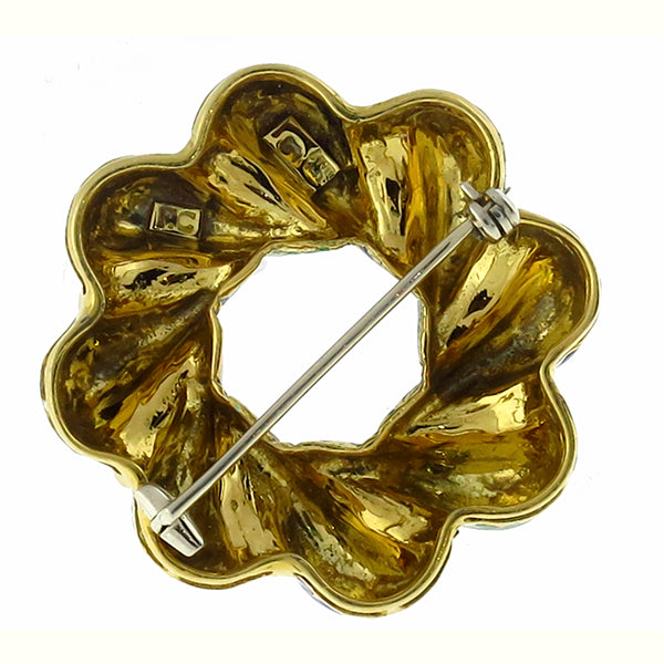 1960s Enamel Gold Pin