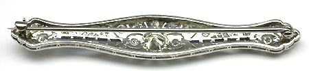 1ct Diamond Sapphire Platinum Pin