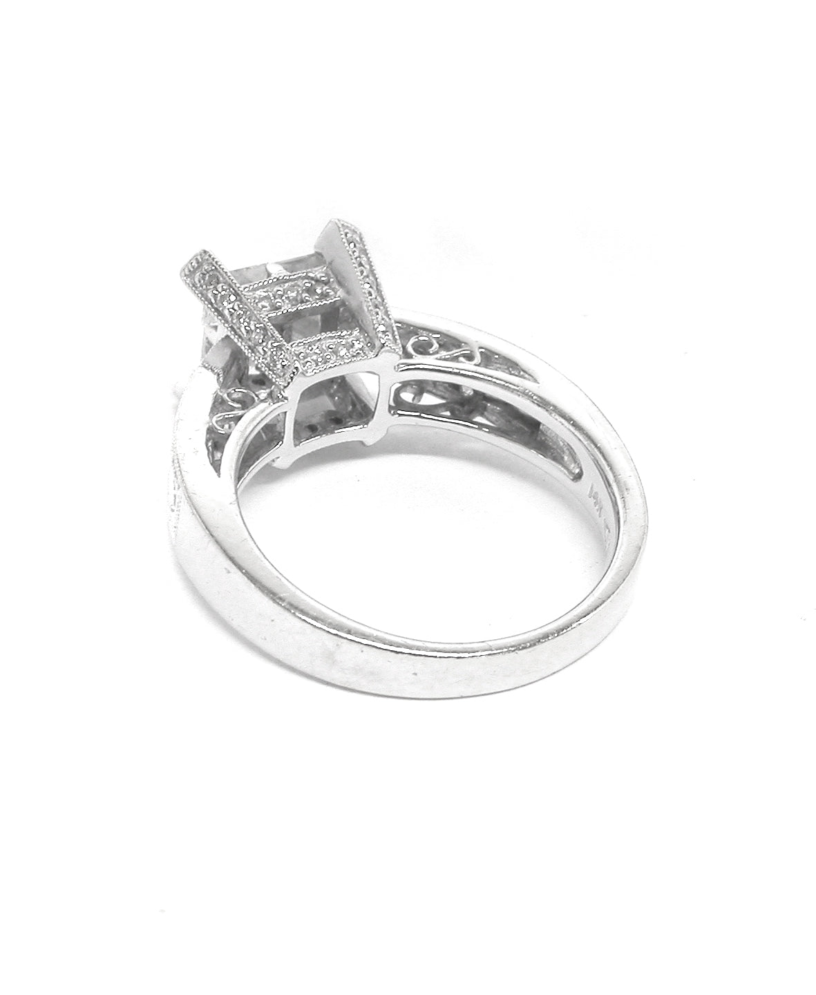 1ct Princess Cut Diamond 14k White Gold Ring