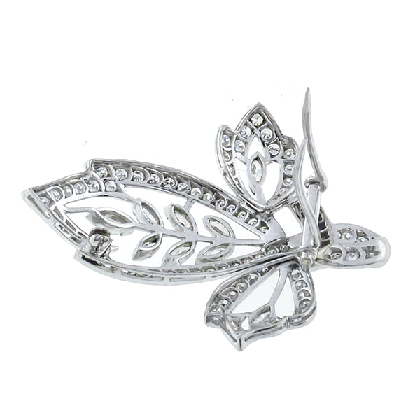 2.50ct Diamond Floral Pin