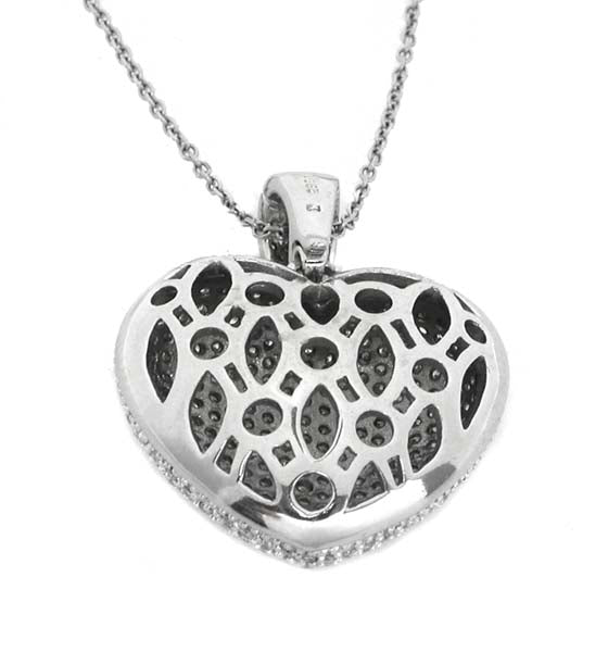 2.80ct Diamond Micro Pave Heart Necklace