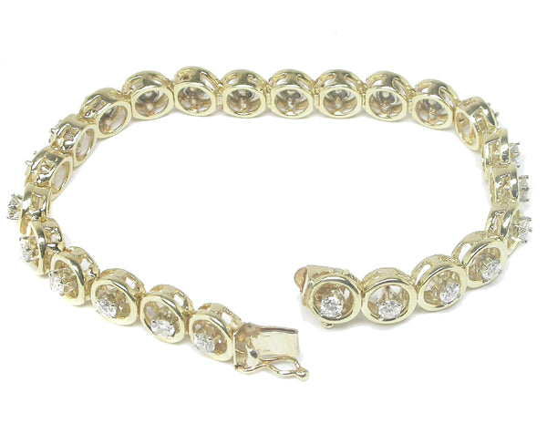 3.50ct Diamond 14k Yellow Gold Bracelet