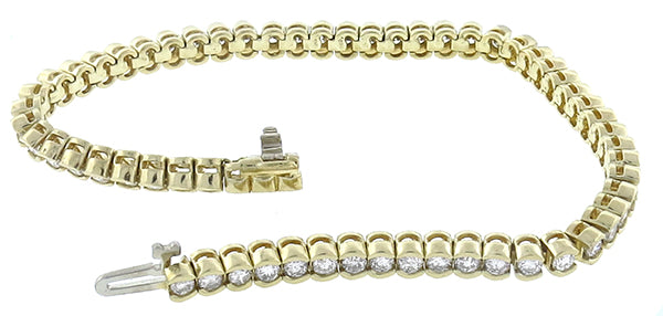 3.60ct Diamond Gold Tennis Bracelet