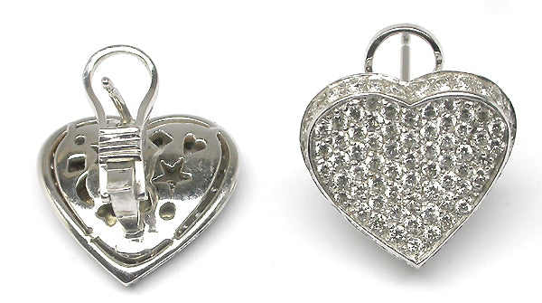 3.84ct Diamond Heart Earrings