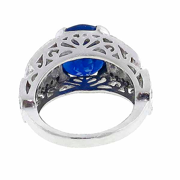 5.55ct Sapphire 0.60ct Diamond Ring