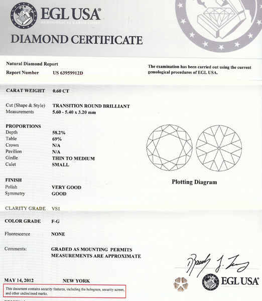 Antique 0.60ct Diamond Engagement Ring