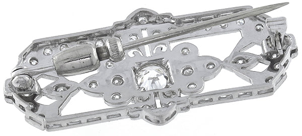 Antique 0.65ct Center Diamond 1.30ct Diamond Pin