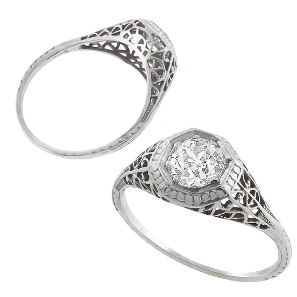 Antique 0.70ct Diamond Engagement Ring