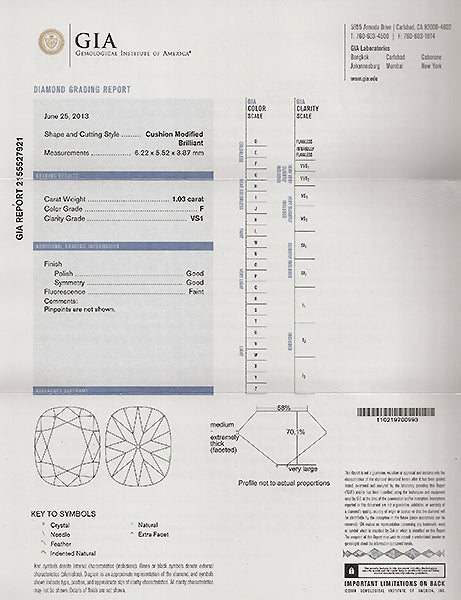 Antique 1.03ct Diamond Engagement Ring