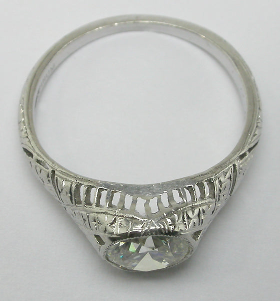 Antique 1.06ct Diamond Platinum Engagement Ring