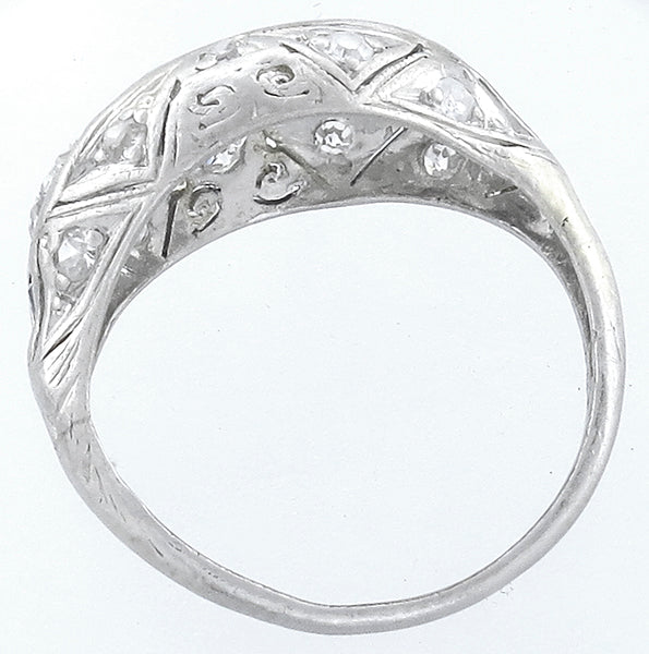 Antique 1.70ct Diamond Sapphire Anniversary Ring