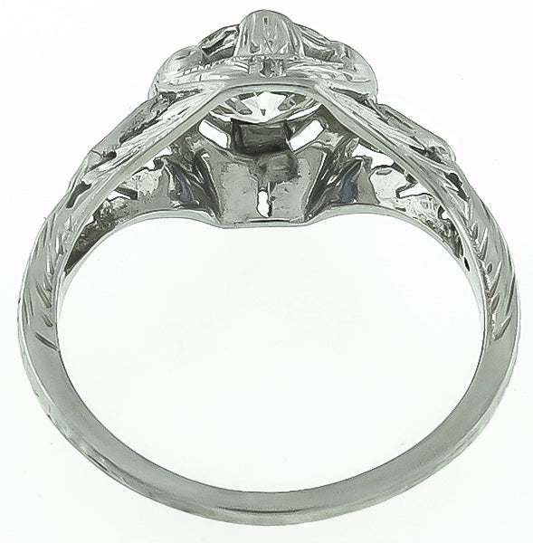 Art Deco 0.90ct Diamond Engagement Ring