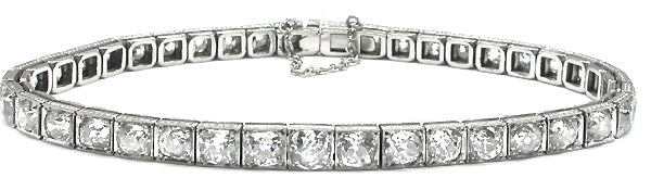 Art Deco 12ct Diamond Platinum Bracelet