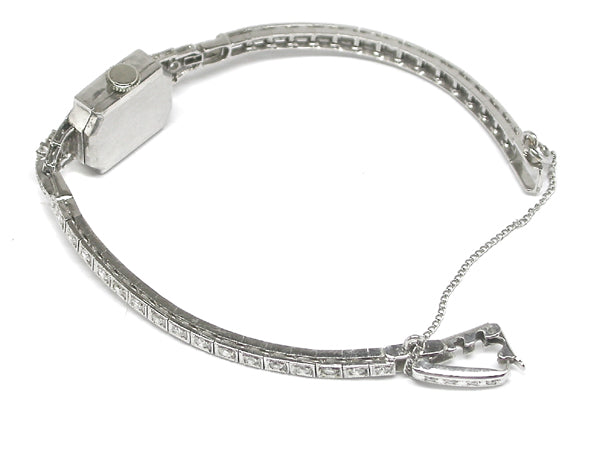 Art Deco 1.42ct Diamond Platinum Watch