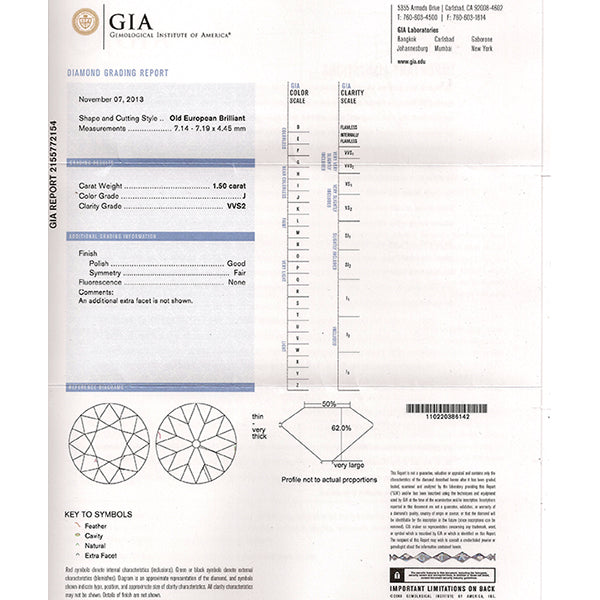 Art Deco 1.50ct Center Diamond Platinum Ring