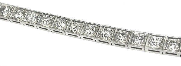 Art Deco 4ct Diamond Platinum Bracelet