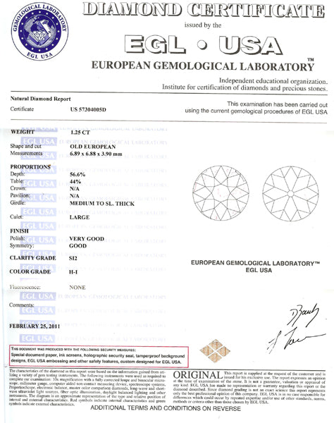 Art Deco Art Deco 1.25ct Old European Cut Diamond Platinum Ring
