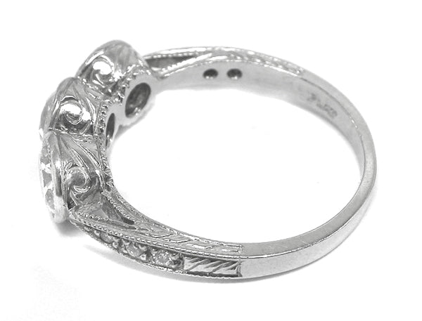 Art Deco Style 1.72ct Diamond Platinum Ring