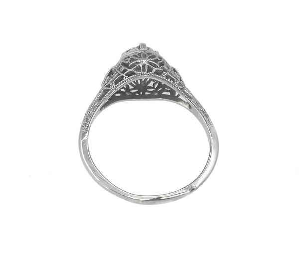 Edwardian 0.50ct Diamond 14k White Gold Engagement Ring