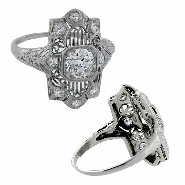 Edwardian 0.75ct Diamond Platinum Ring