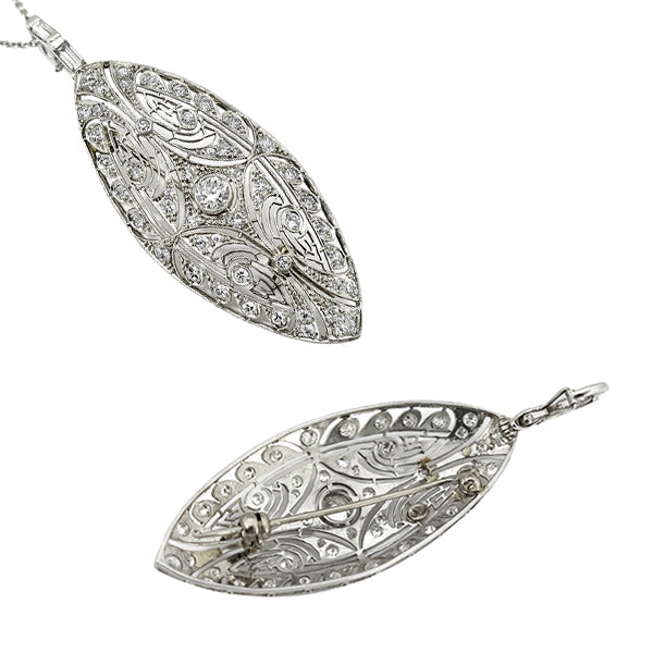 Edwardian 1.00ct Diamond Pin/ Pendant