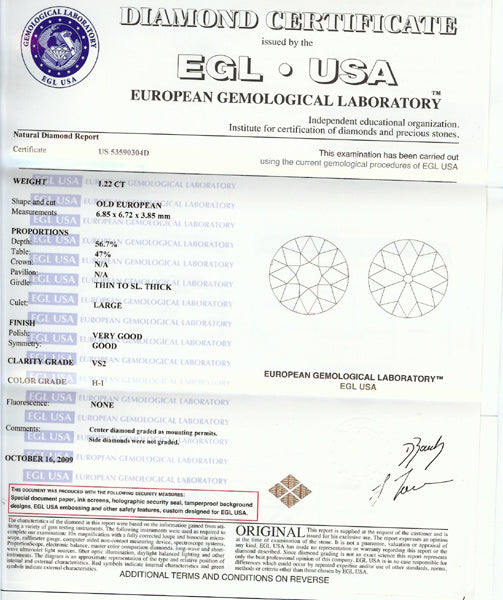 Edwardian 1.22ct Diamond Platinum Engagement Ring